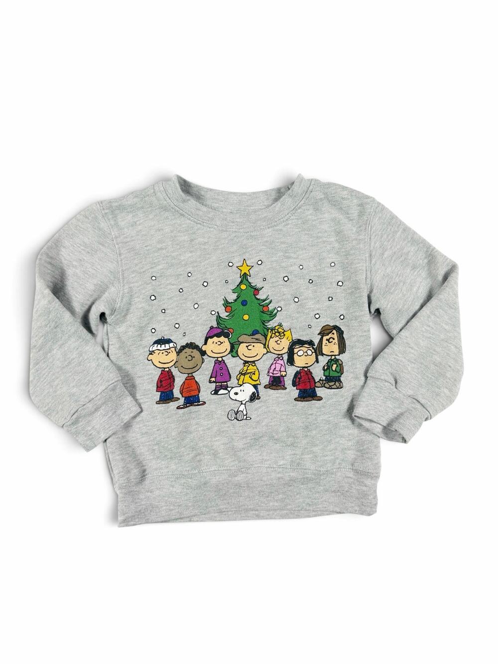 Peanuts Charlie Brown Christmas Snoopy Holiday Sweatshirt Gray 4